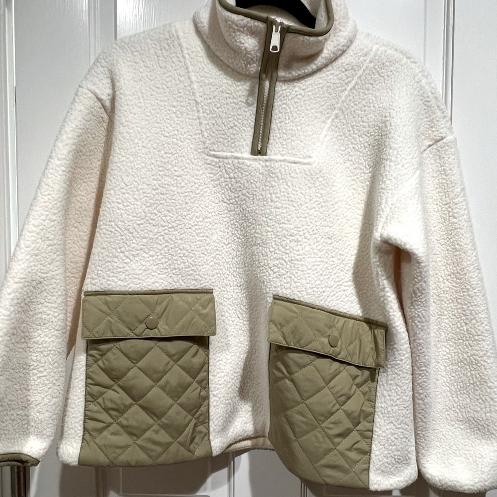 Madewell fleece half zip up
